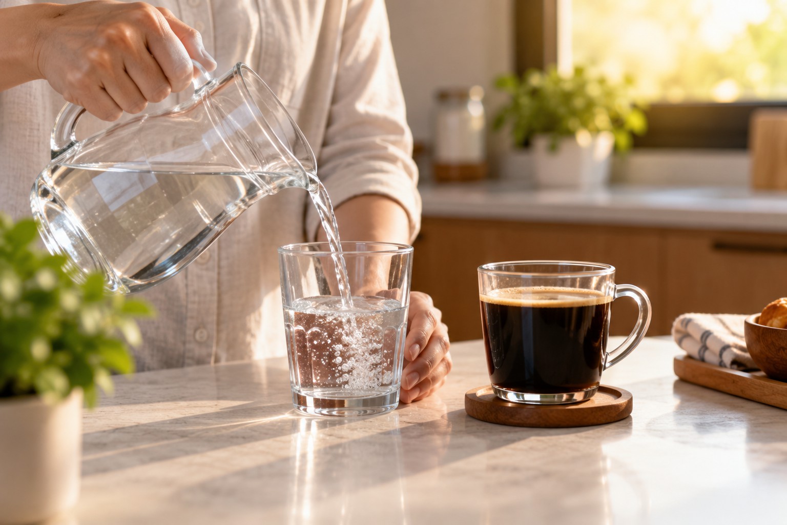 Vừa ngủ dậy đã uống cà phê? Chuyên gia khuyên nên làm thêm điều này - Ảnh 1.