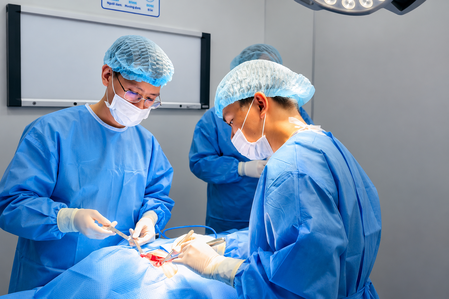64 tuổi vẫn ra huyết, phát hiện 2 khối u lớn - Ảnh 2.