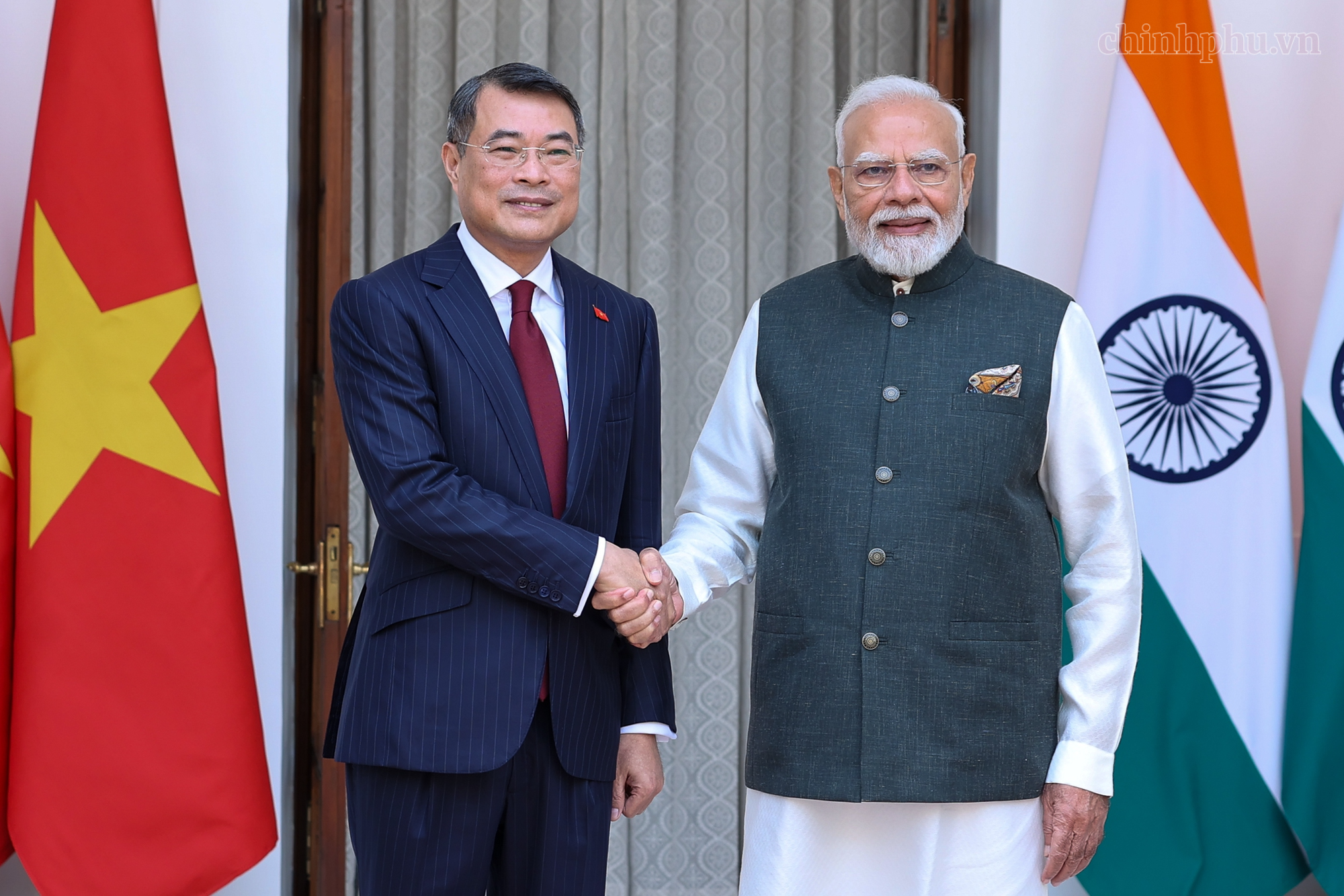 Thủ tướng Lê Minh Hưng hội đàm với Thủ tướng Ấn Độ Narendra Modi- Ảnh 1.