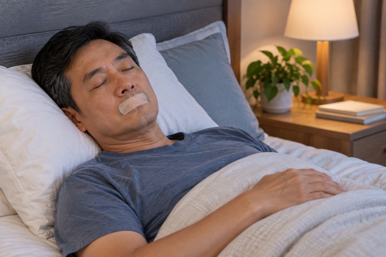 Dán miệng khi ngủ: Lợi chưa thấy, nguy cơ đã có - Ảnh 1.