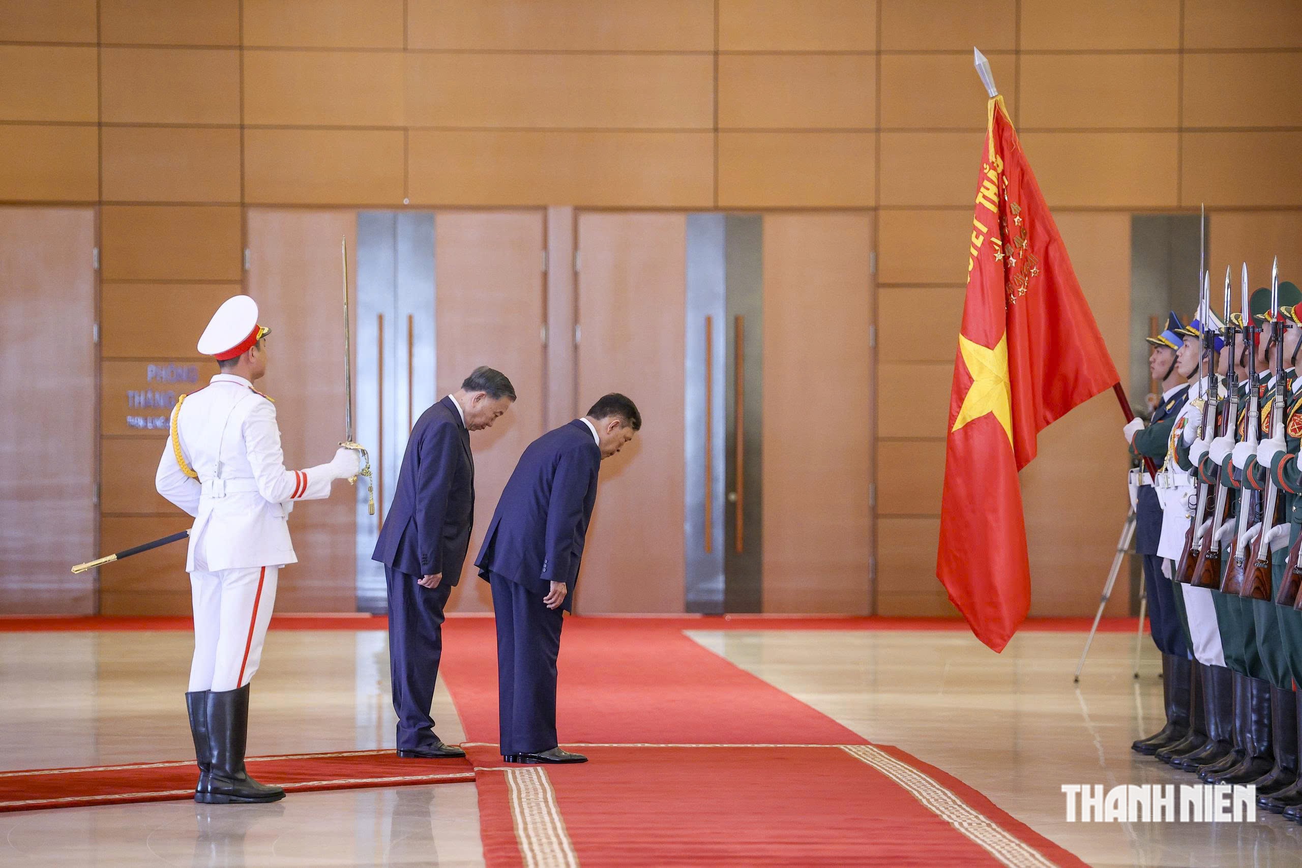 Tổng Bí thư, Chủ tịch nước Tô Lâm chủ trì đón chính thức Nhà vua Thái Lan- Ảnh 3.