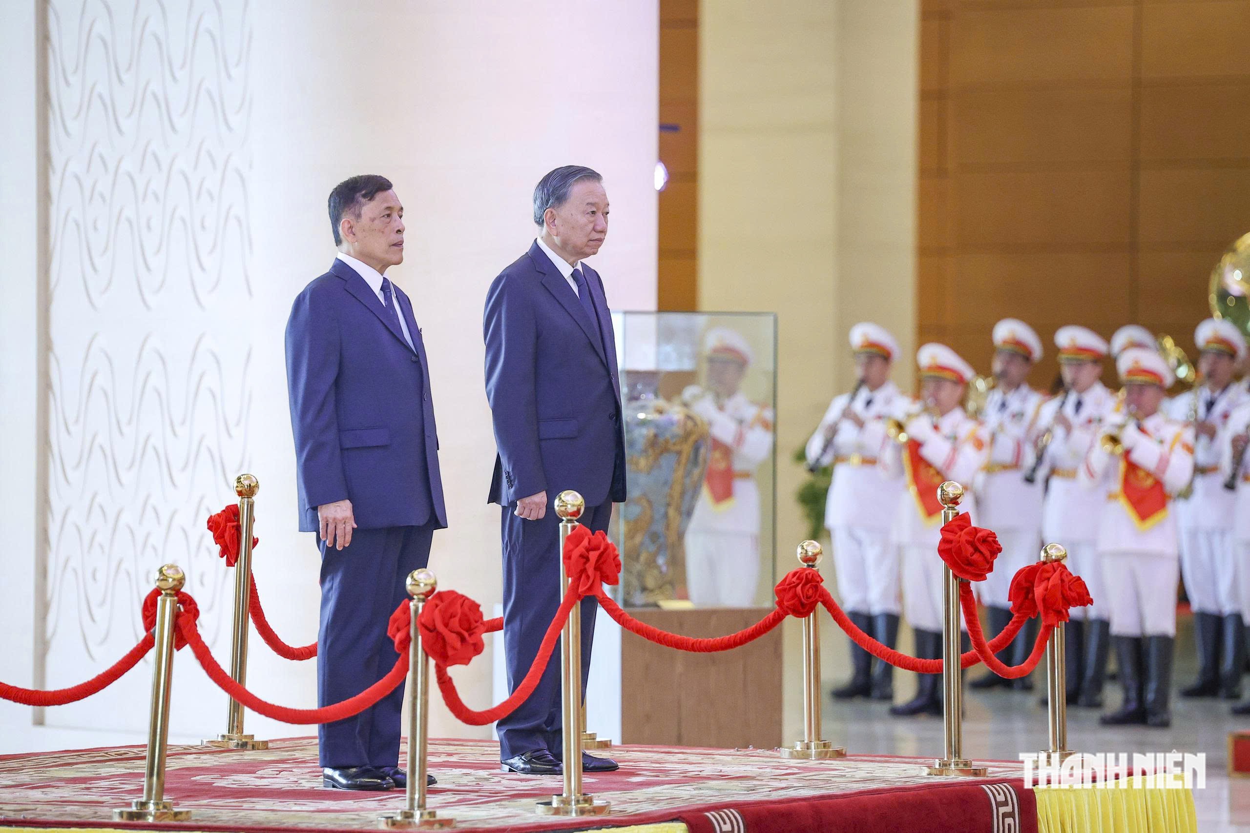 Tổng Bí thư, Chủ tịch nước Tô Lâm chủ trì đón chính thức Nhà vua Thái Lan- Ảnh 1.