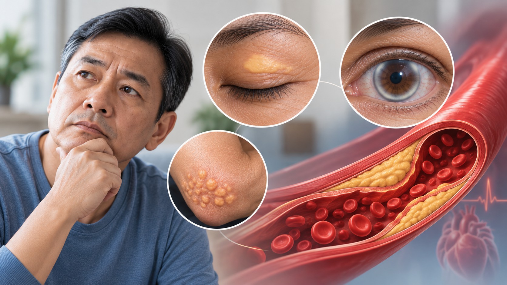 5 dấu hiệu trên da, mắt có thể liên quan cholesterol cao - Ảnh 1.