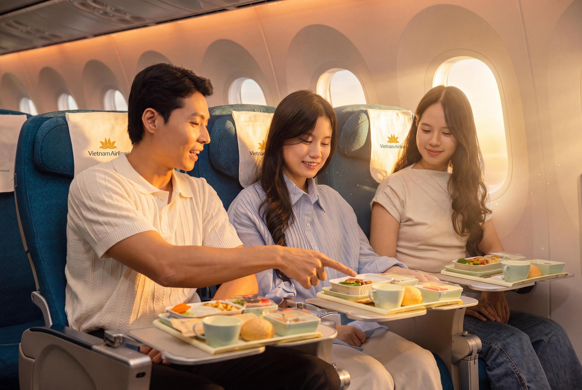 Suất ăn c&ograve;n nguy&ecirc;n tr&ecirc;n m&aacute;y bay v&agrave; b&agrave;i to&aacute;n l&atilde;ng ph&iacute; của h&agrave;ng kh&ocirc;ng xanh- Ảnh 1.