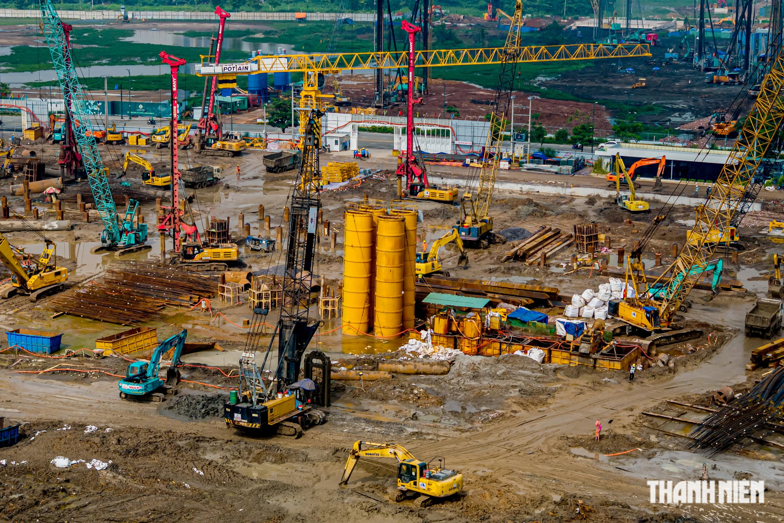 Toàn cảnh đại công trường Trung tâm hành chính mới TP.HCM gần 5 tháng khởi công- Ảnh 9.