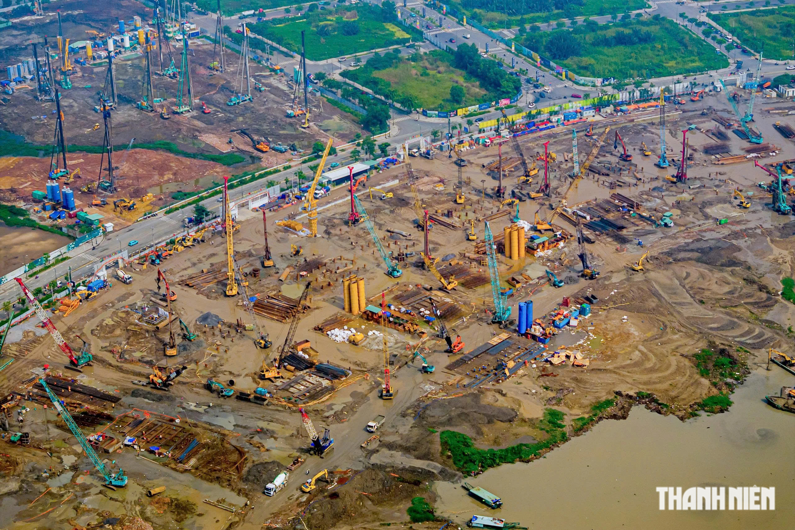 Toàn cảnh đại công trường Trung tâm hành chính mới TP.HCM gần 5 tháng khởi công- Ảnh 1.