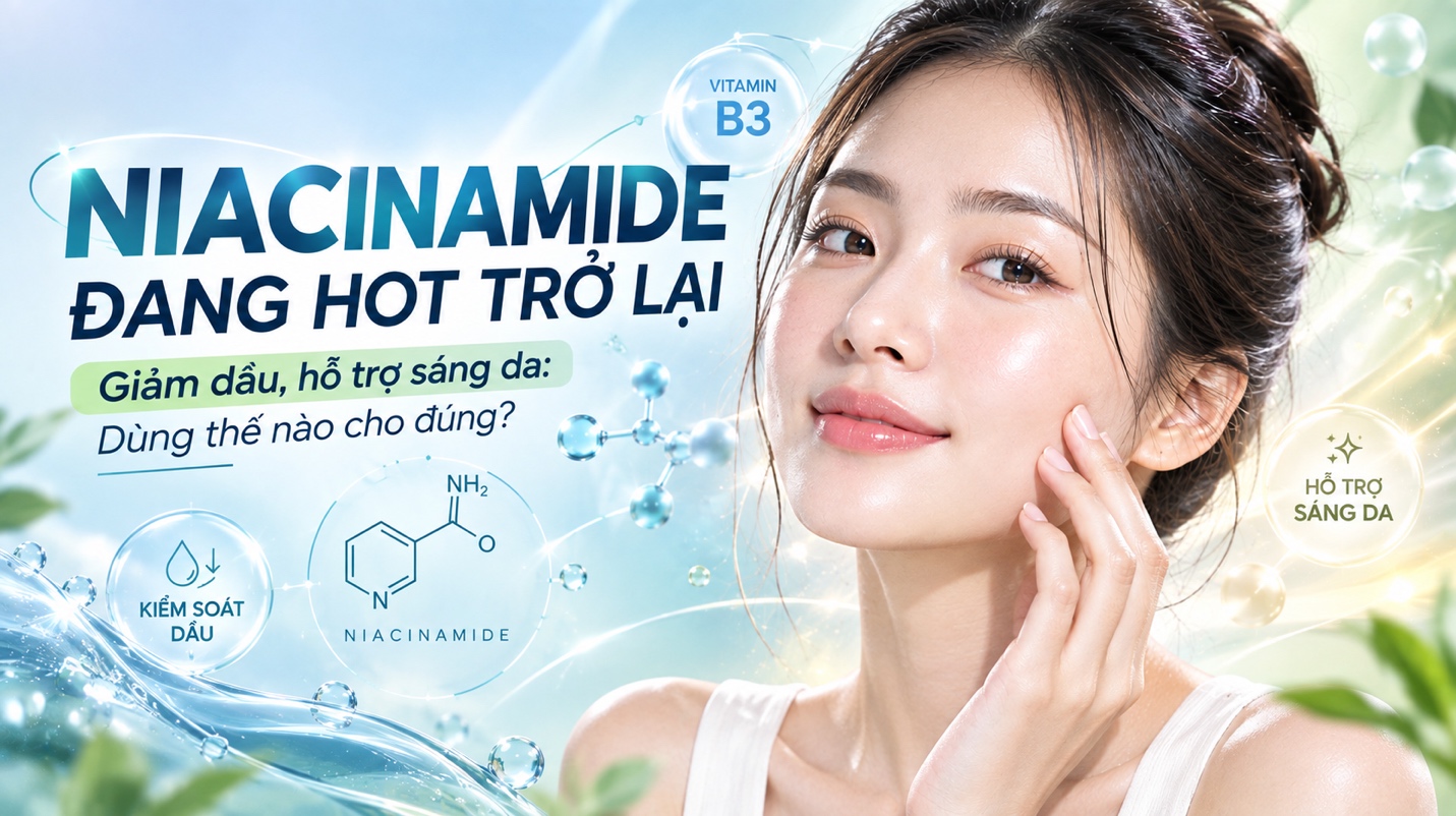 Niacinamide đang hot trở lại: Dùng thế nào để vừa giảm dầu vừa hỗ trợ sáng da? - Ảnh 1.