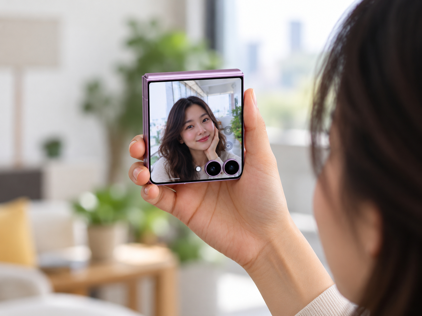 Tính năng ẩn biến màn hình ngoài Galaxy Z Flip8 thành gương soi - Ảnh 1.
