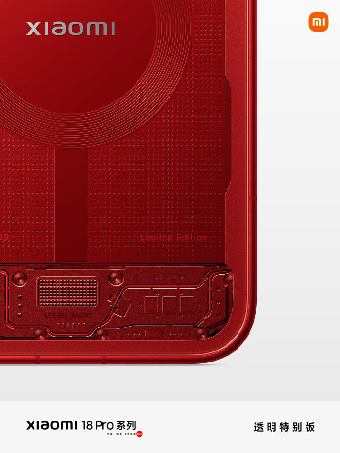 Độc lạ phiên bản trong suốt màu đỏ của Xiaomi 18 Pro và 18 Pro Max - Ảnh 4.
