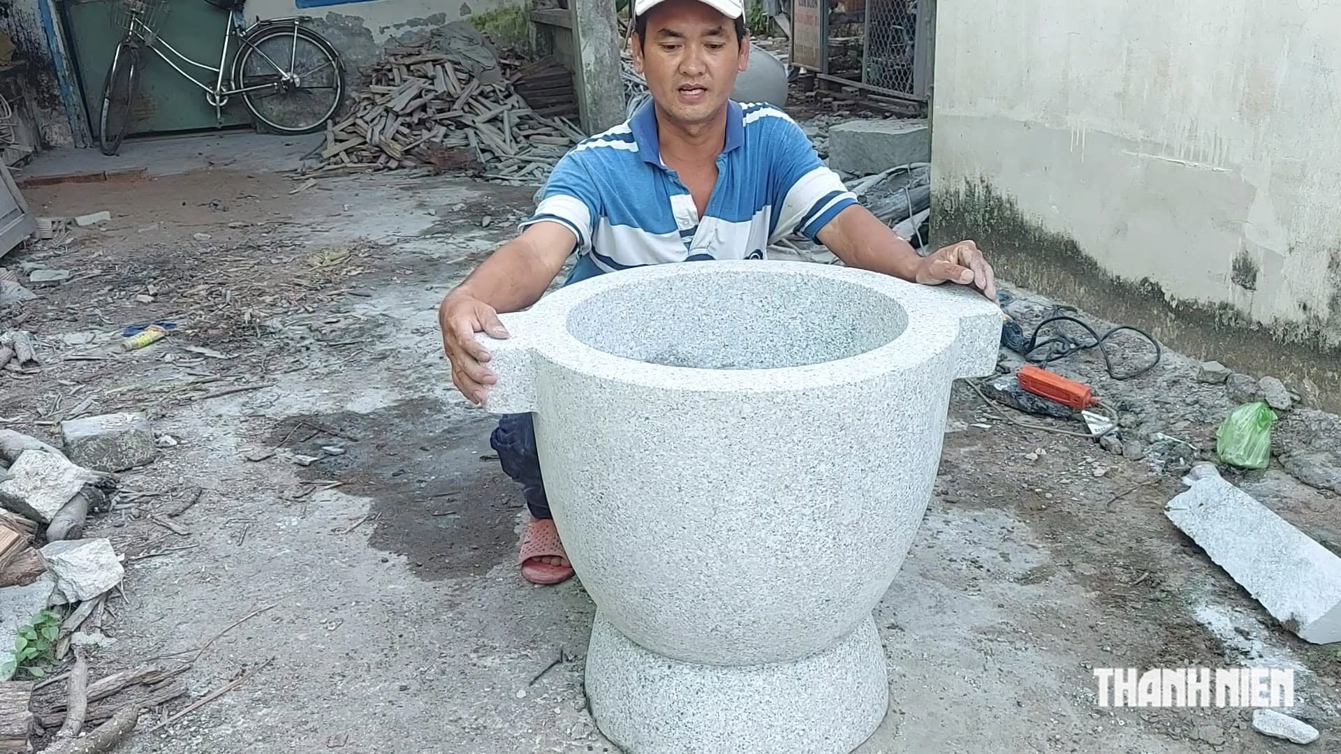 Cối đá ở Thoại Sơn, nghề làm 'mềm' đá núi An Giang, hiếm người còn rành- Ảnh 12.