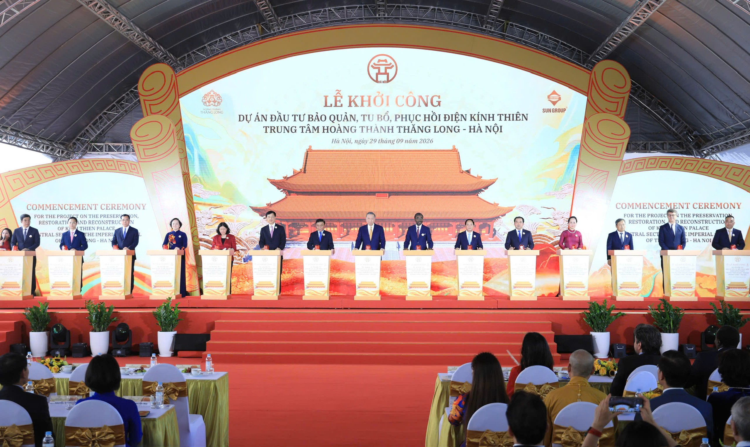 Tổng Bí thư, Chủ tịch nước Tô Lâm dự khởi công dự án đầu tư tu bổ Điện Kính Thiên- Ảnh 3.