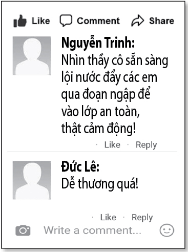 Giáo viên đẩy xe đưa học sinh qua vùng ngập - Ảnh 4.