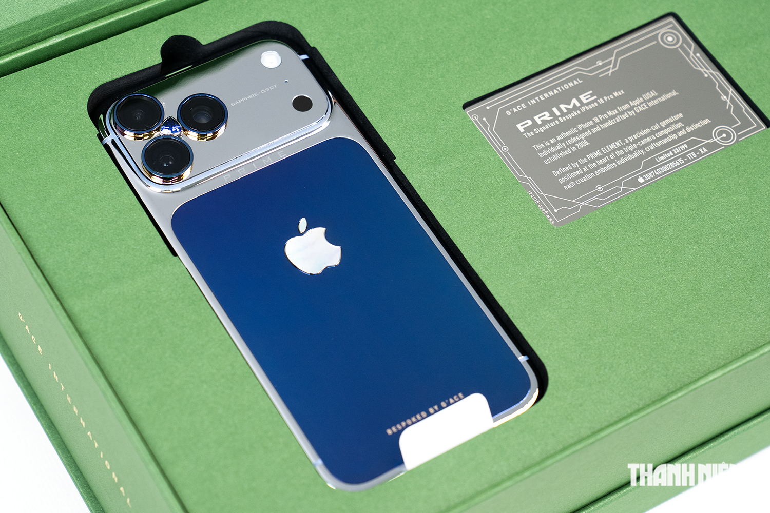 iPhone 18 Pro Max mạ vàng, đính kim cương giá hơn 200 triệu đồng tại Việt Nam - Ảnh 3.