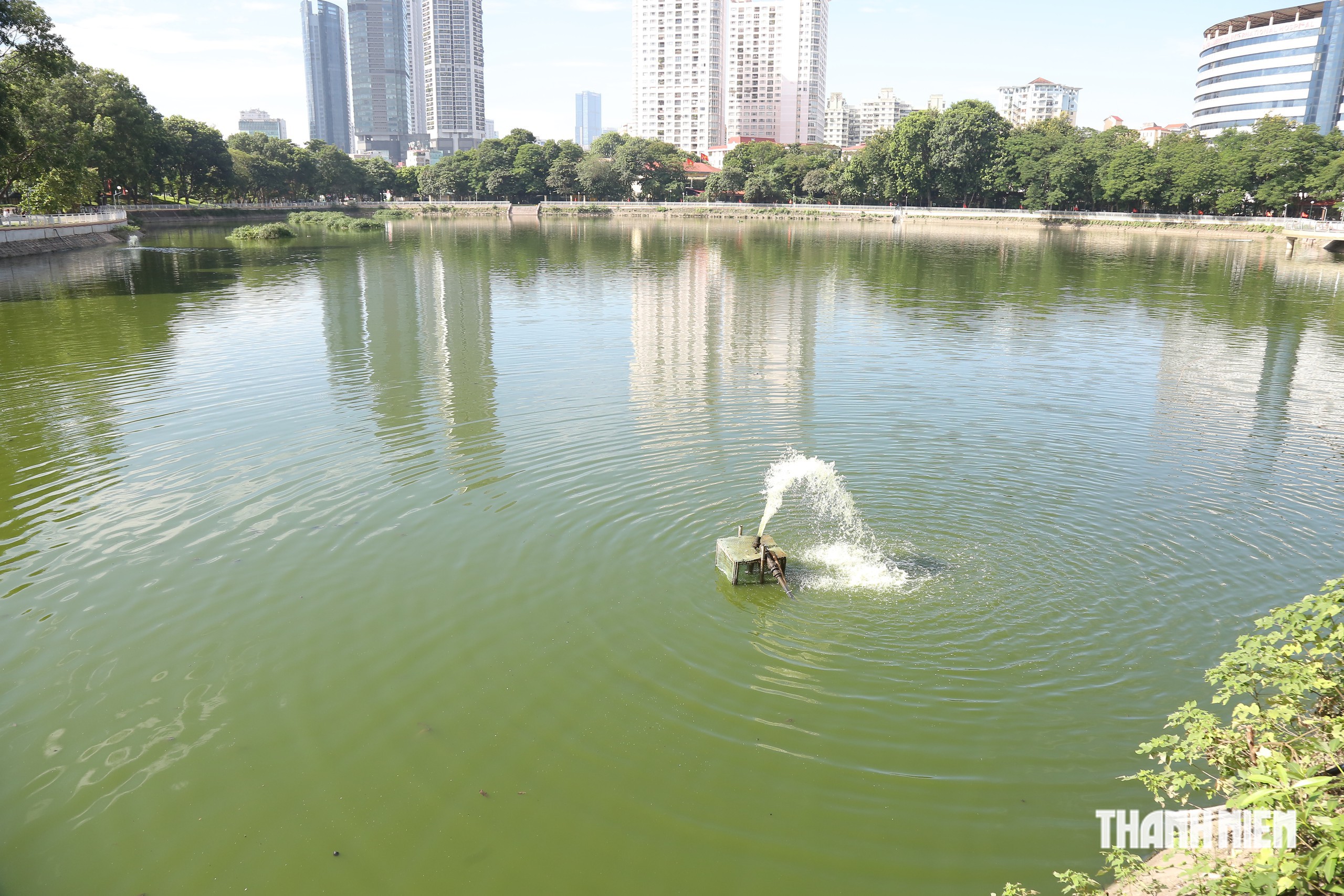 Hà Nội: Cá lại chết, bốc mùi hôi thối ở hồ công viên Nghĩa Đô- Ảnh 5.