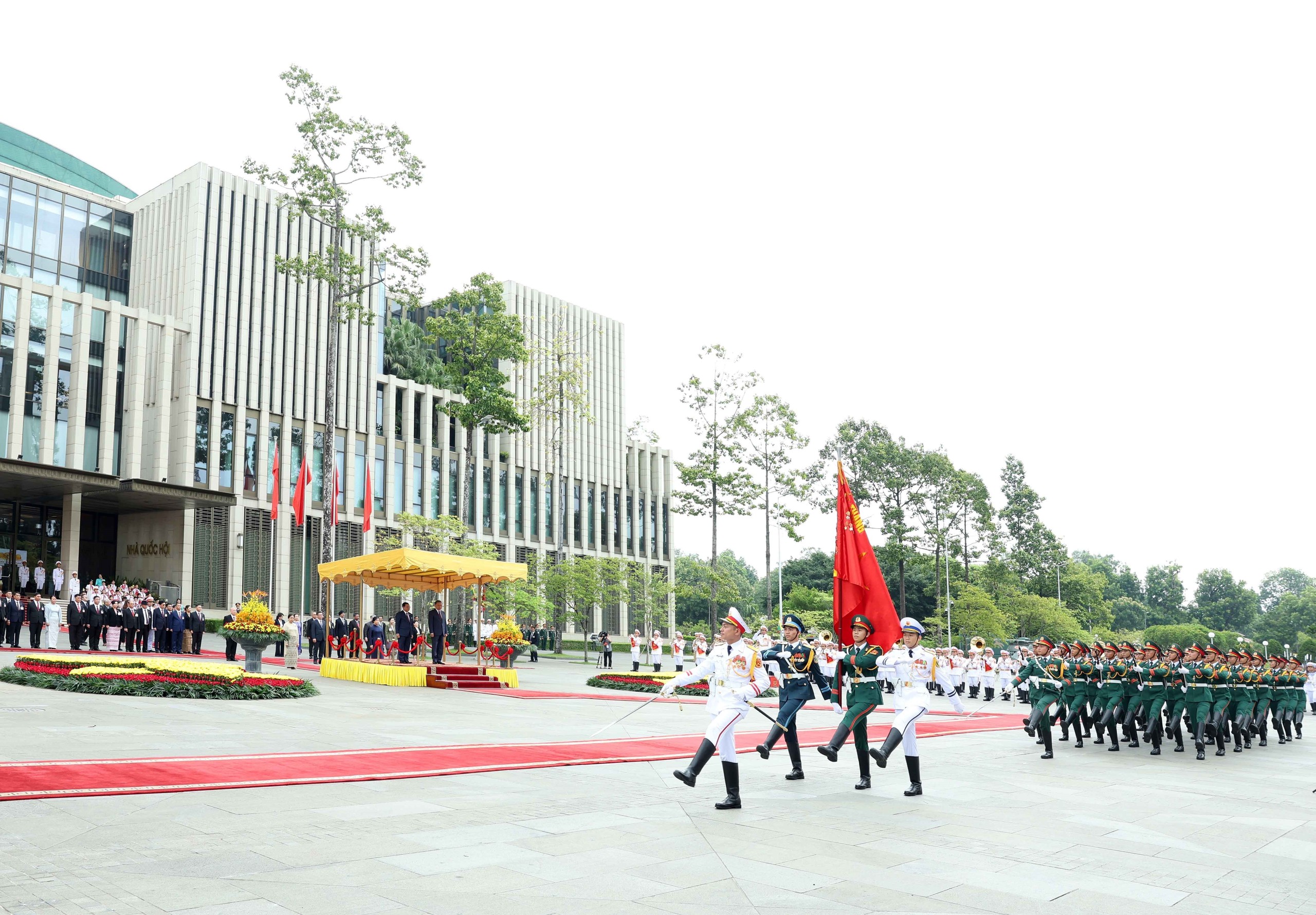 Tổng Bí thư, Chủ tịch nước Tô Lâm chủ trì Lễ đón Tổng thống Myanmar - Ảnh 4.