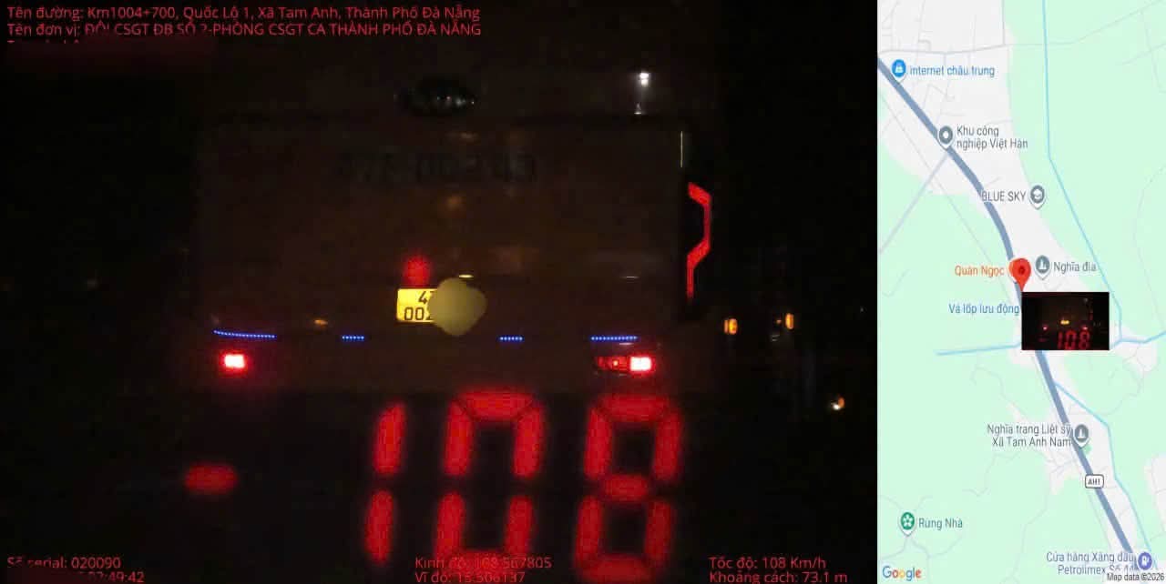 Xe khách phóng 112 km/giờ trên quốc lộ 1, CSGT tăng cường kiểm tra ban đêm- Ảnh 4.