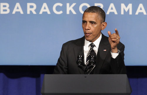 Tổng thống Obama phát biểu trong chiến dịch tranh cử tại Washington ngày 28.9