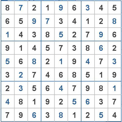 Mời các bạn thử sức với ô số Sudoku 2056 mức độ Khó 2