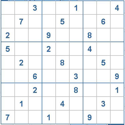 Mời các bạn thử sức với ô số Sudoku 2056 mức độ Khó 1