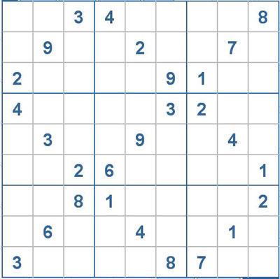 Mời các bạn thử sức với ô số Sudoku 2042 mức độ Khó 1