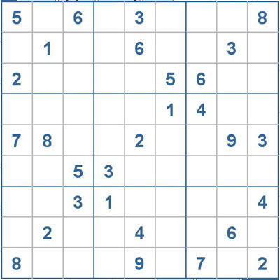 Mời các bạn thử sức với ô số Sudoku 2096 mức độ Khó