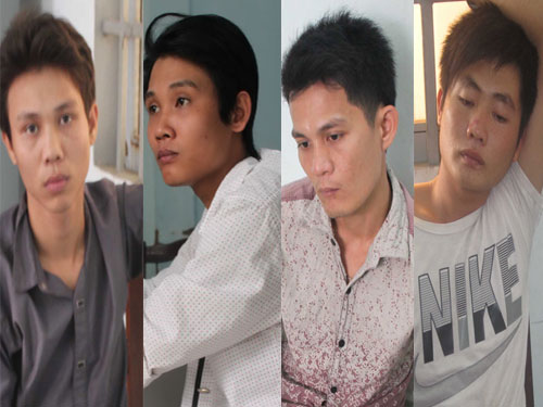 Lần lượt Quy, Cường, Tuấn và Nhanh bị bắt giữ tại cơ quan công an
