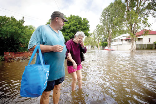 Lũ lụt tại bang Queensland - Ảnh: AFP