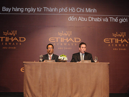Etihad Airways khai trương chuyến bay thẳng đến TP.HCM