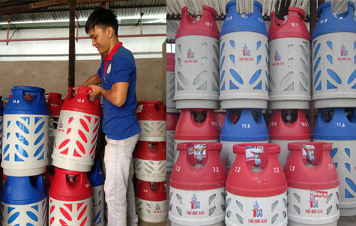Công ty gas Thủ Đức bình gas vỏ bọc nhựa an toàn, tiện dụng1