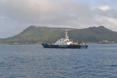 Tàu của lực lượng Cảnh sát biển VN đang làm nhiệm vụ tại đảo Lý Sơn