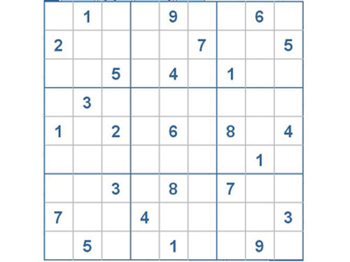 Mời các bạn thử sức với ô số Sudoku 2249 mức độ Khó