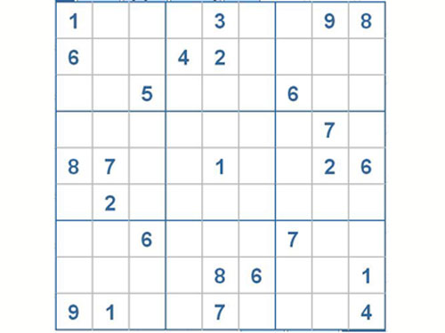 Mời các bạn thử sức với ô số Sudoku 2276 mức độ Khó