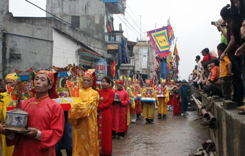 Các đoàn rước tham gia lễ hội