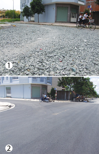Đã trải nhựa mặt đường 