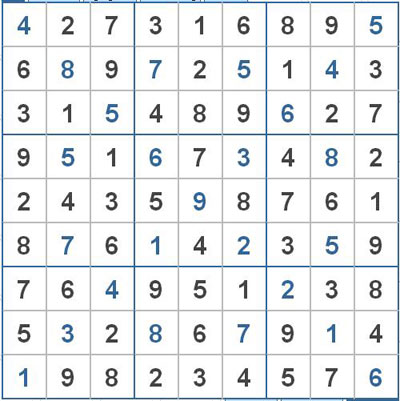 Mời các bạn thử sức với ô số Sudoku 2313 mức độ Khó 1