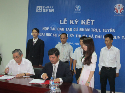 Lễ ký kết giữa ĐH Duy Tân với ĐH Sư phạm Kỹ thuật Tp. HCM