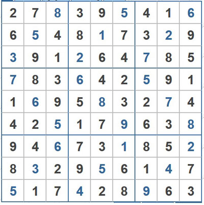 Mời các bạn thử sức với ô số Sudoku 2339 mức độ Khó 1