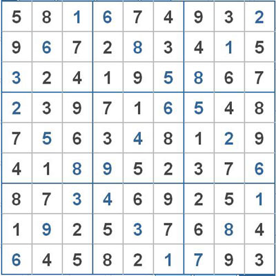 Mời các bạn thử sức với ô số Sudoku 2336 mức độ Khó 1