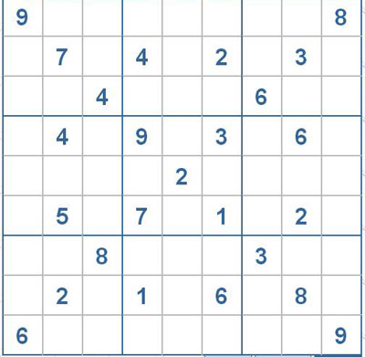 Mời các bạn thử sức với ô số Sudoku 2366 mức độ Khó