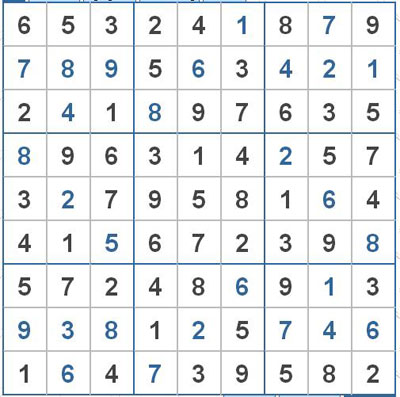 Mời các bạn thử sức với ô số Sudoku 2369 mức độ Khó 1