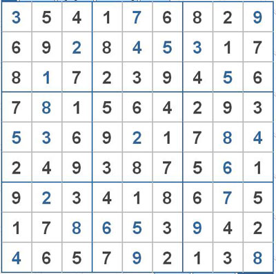 Mời các bạn thử sức với ô số Sudoku 2434 mức độ Khó 1