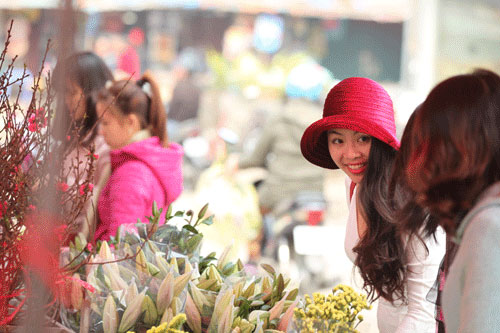 chợ hoa Tết Quảng An