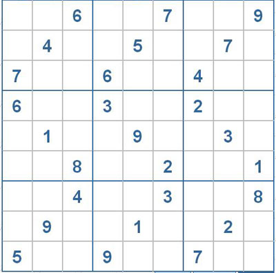Mời các bạn thử sức với ô số Sudoku 2595 mức độ Khó