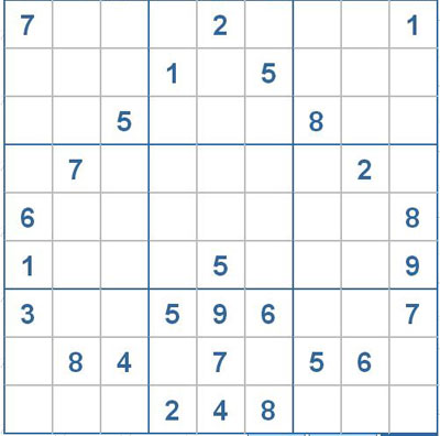 Mời các bạn thử sức với ô số Sudoku 2601 mức độ Rất khó