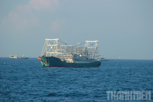 Tàu gỗ của ngư dân Trung Quốc hoạt động ngang nhiên trên vùng biển Việt Nam 9