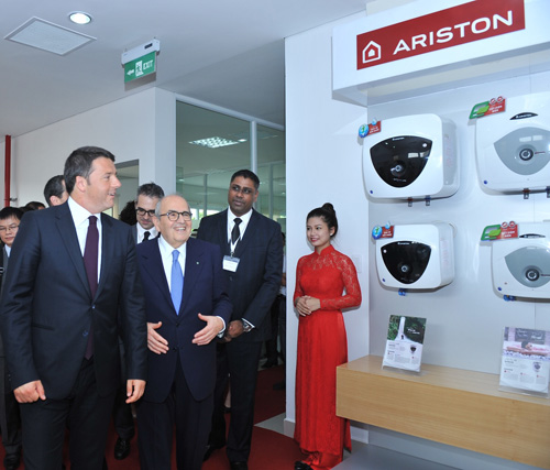 Những kết quả kinh doanh khả quan của Tập đoàn Ariston đã nhận được sự đánh giá cao từ Thủ tướng Matteo Renzi