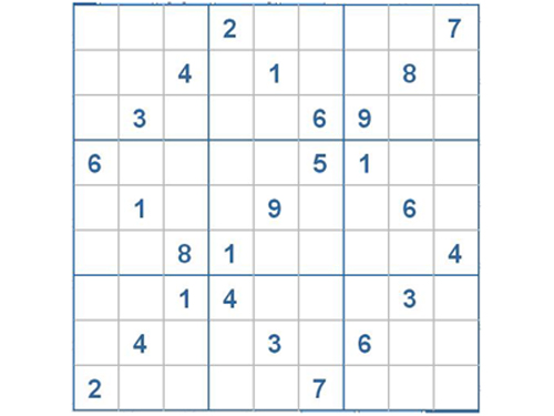 Mời các bạn thử sức với ô số Sudoku 2717 mức độ Khó d