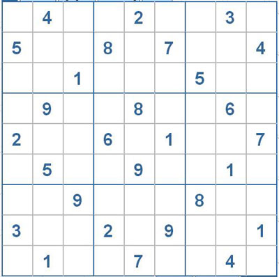 Mời các bạn thử sức với ô số Sudoku 2709 mức độ Khó