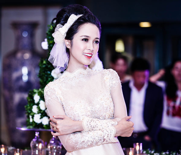 Vũ Ngọc Anh hóa cô dâu xinh đẹp 5