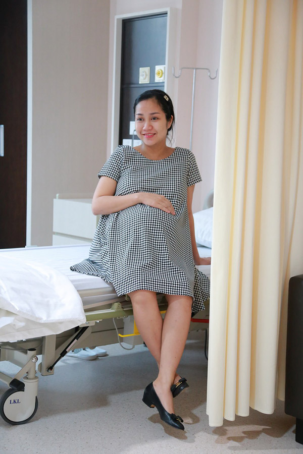 Trong thời gian mang thai, cơ thể Ốc Thanh Vân không có quá nhiều thay đổi ngoại trừ việc bụng to dần mỗi ngày